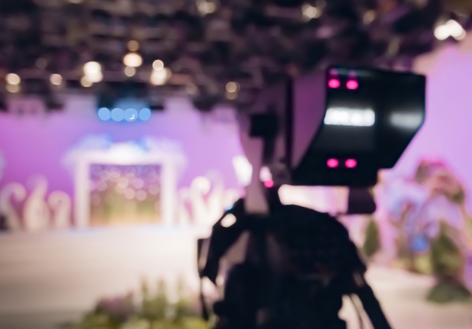 Film production services camera in studio